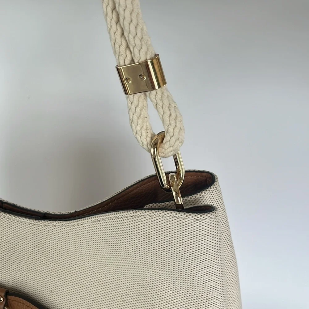 Michael Kors Amy Large Rope Hobo Shoulder Bag - Natural